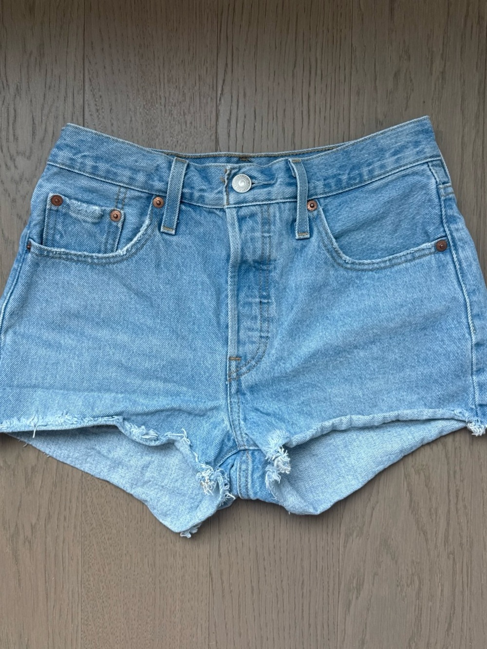 Levi's Light Blue Denim Cutoff Shorts